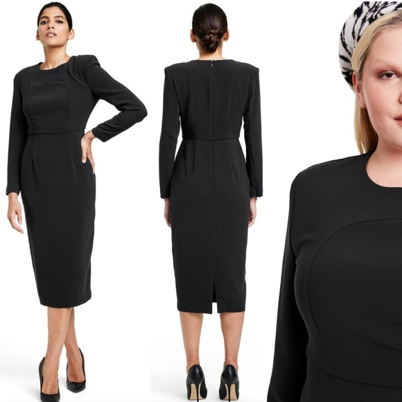 Sergio Hudson X Target - Women’s Strong Shoulder Midi Dress- Size M - Picture 3 of 5